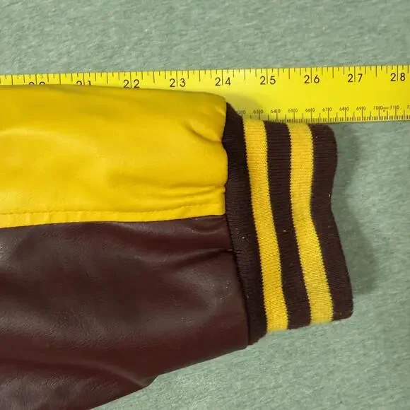 Steve & Barry’s Minnesota Golden Gophers Bomber Jacket Faux Leather Coat Mens XL - Picture 3 of 9